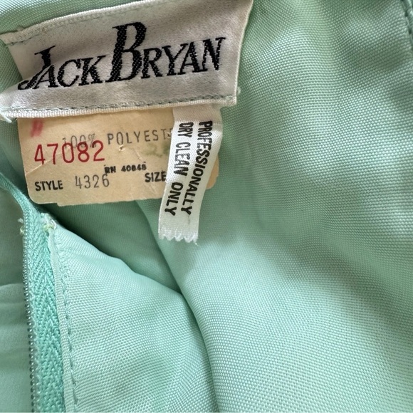 Vintage Jack Bryan Mint Green Beaded Sequin Evening Gown Dress SZ 12 Fairycore - Picture 7 of 14